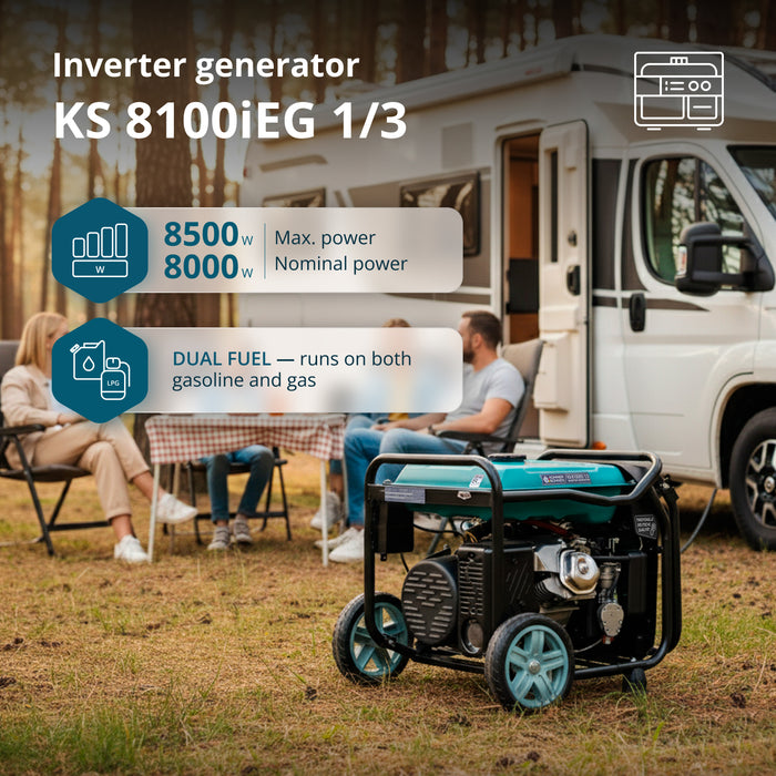LPG/бензинов инверторен генератор KS 8100iEG 1/3