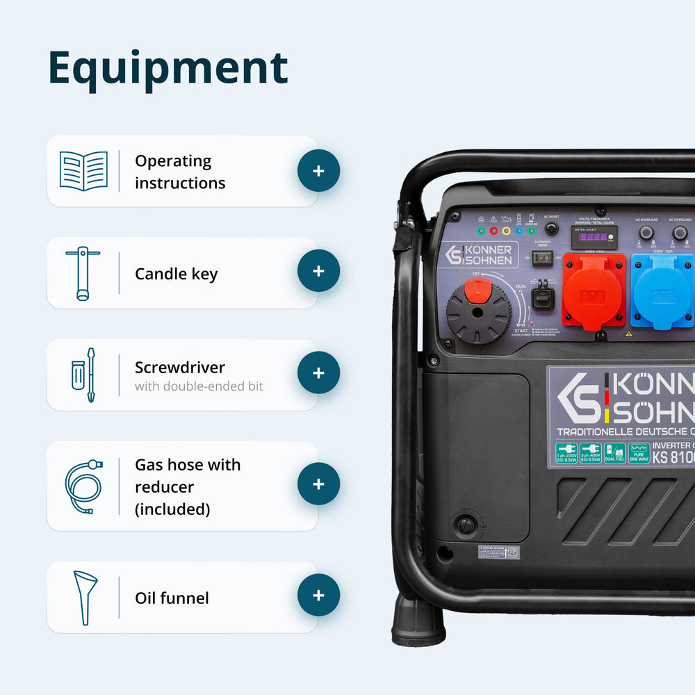 LPG/бензинов инверторен генератор KS 8100iEG 1/3
