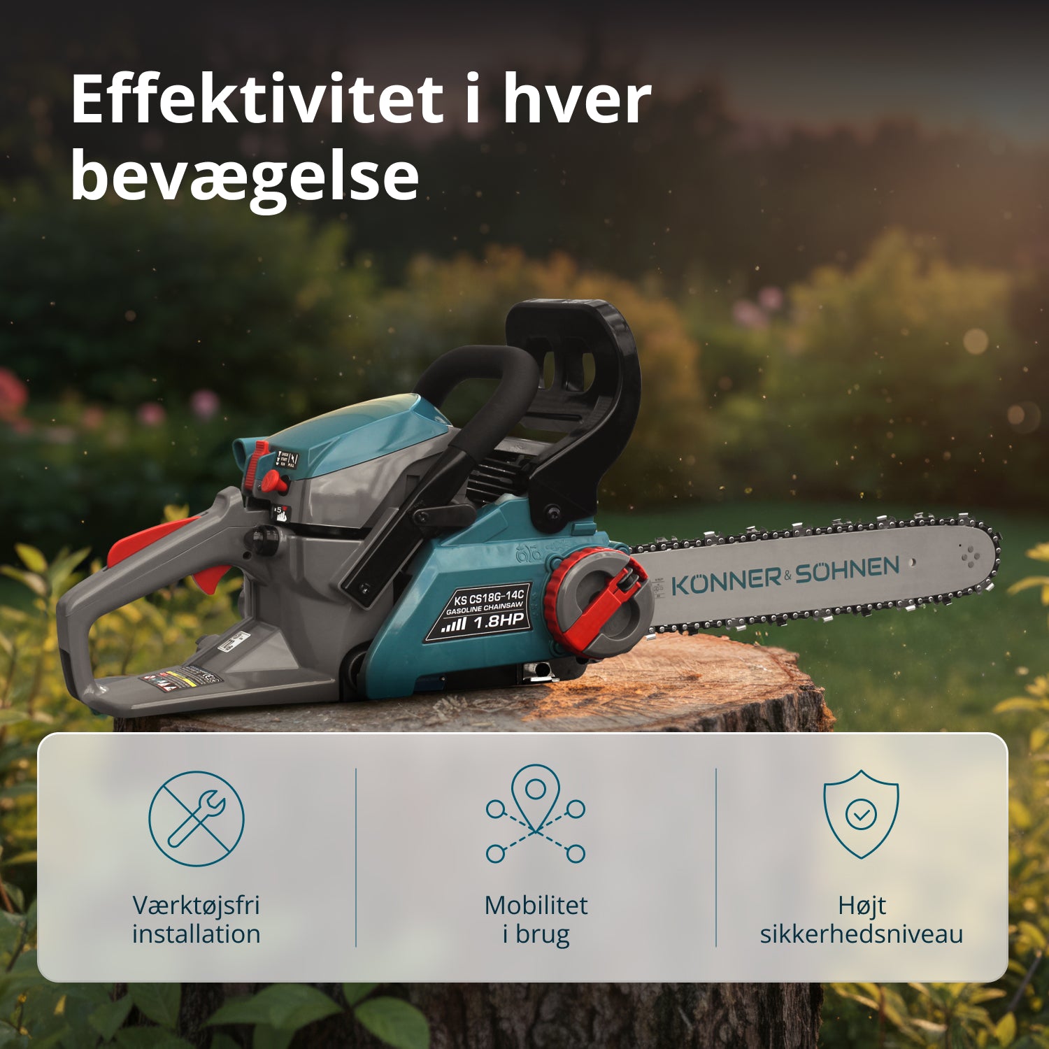 Benzinmotorsav KS CS18G-14C