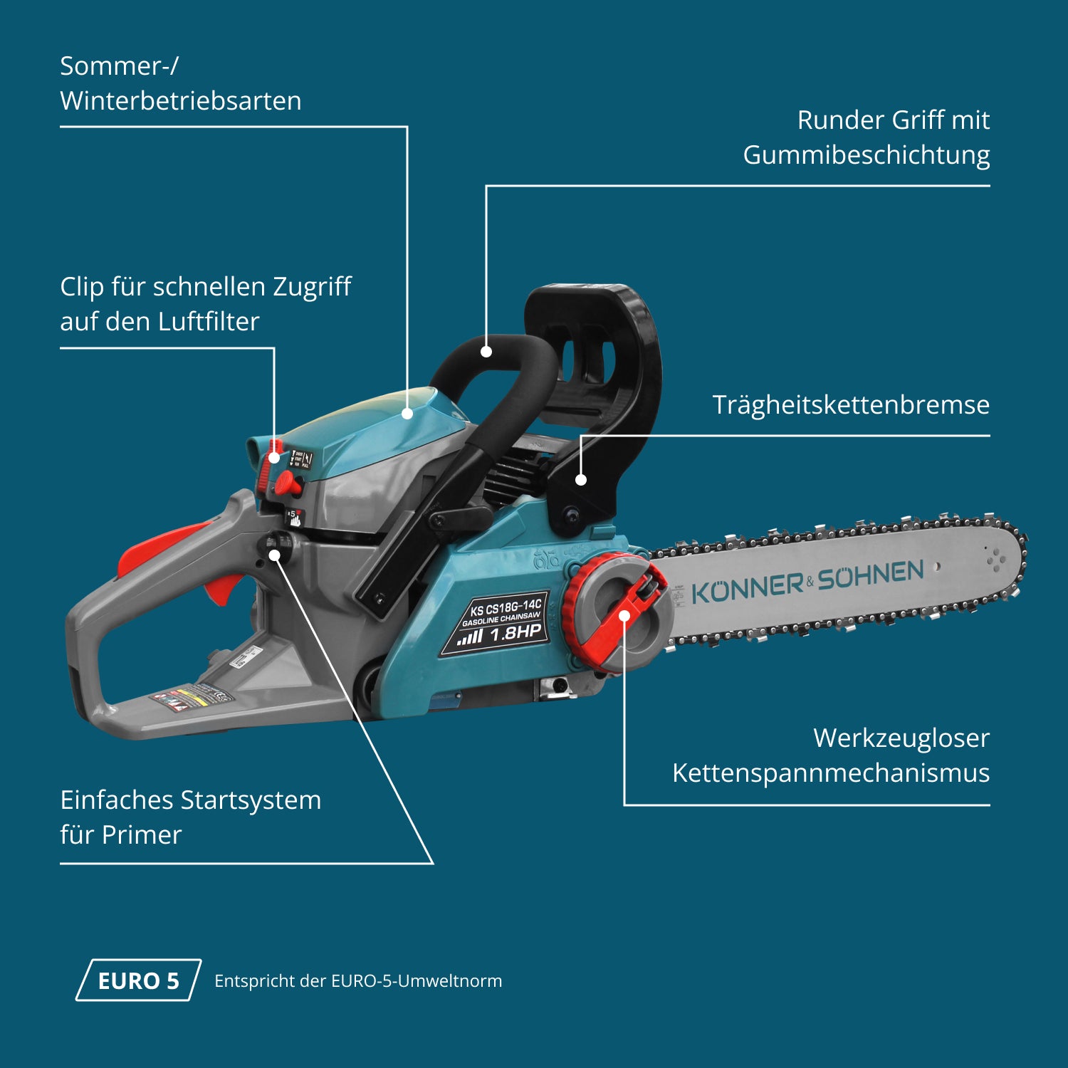 Motosserra a gasolina KS CS18G-14C