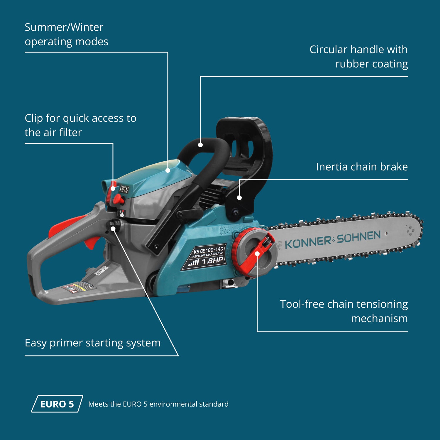 Gasoline chainsaw KS CS18G-14C