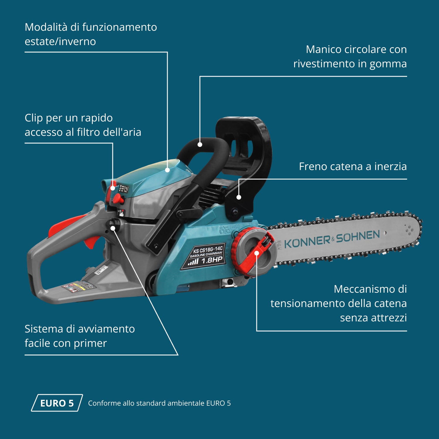 Motosega a benzina KS CS18G-14C