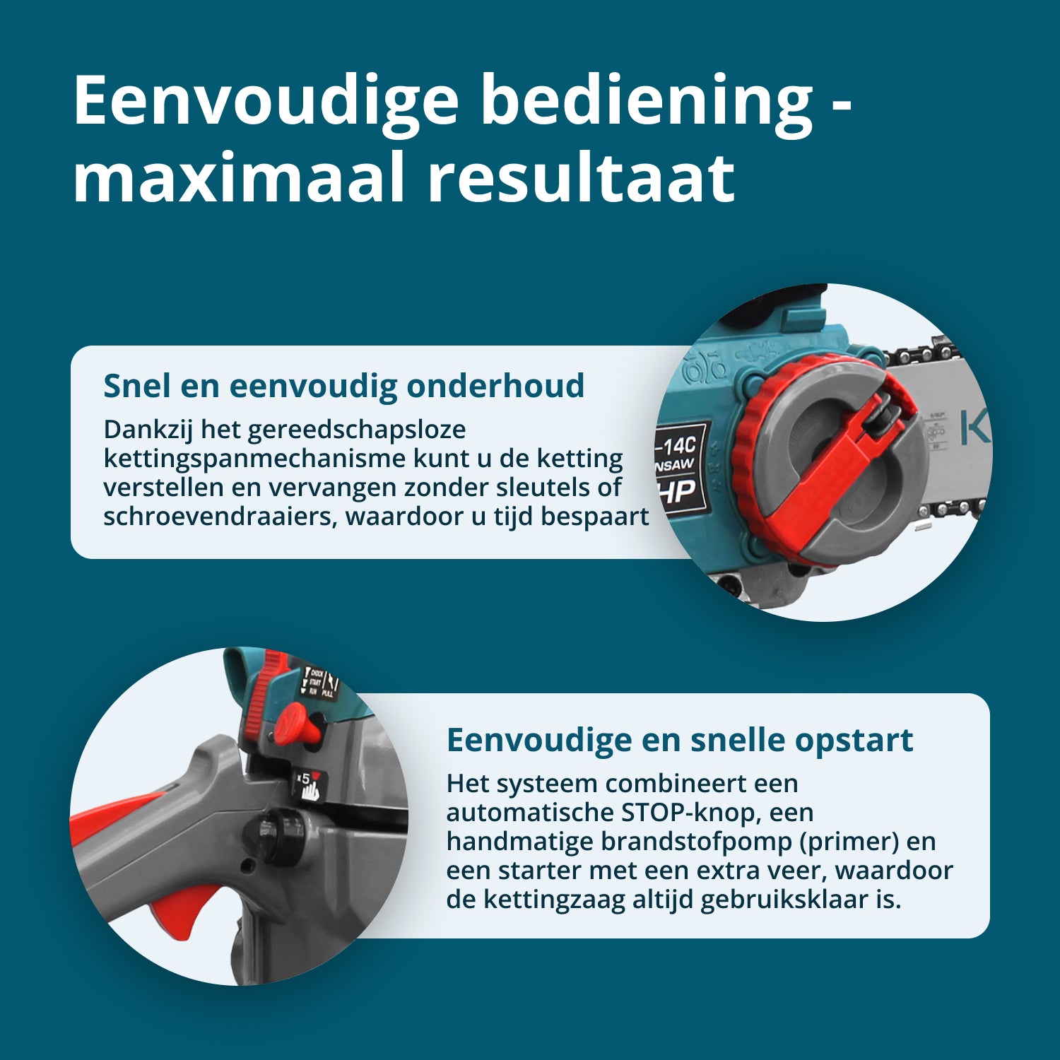 Benzinekettingzaag KS CS18G-14C