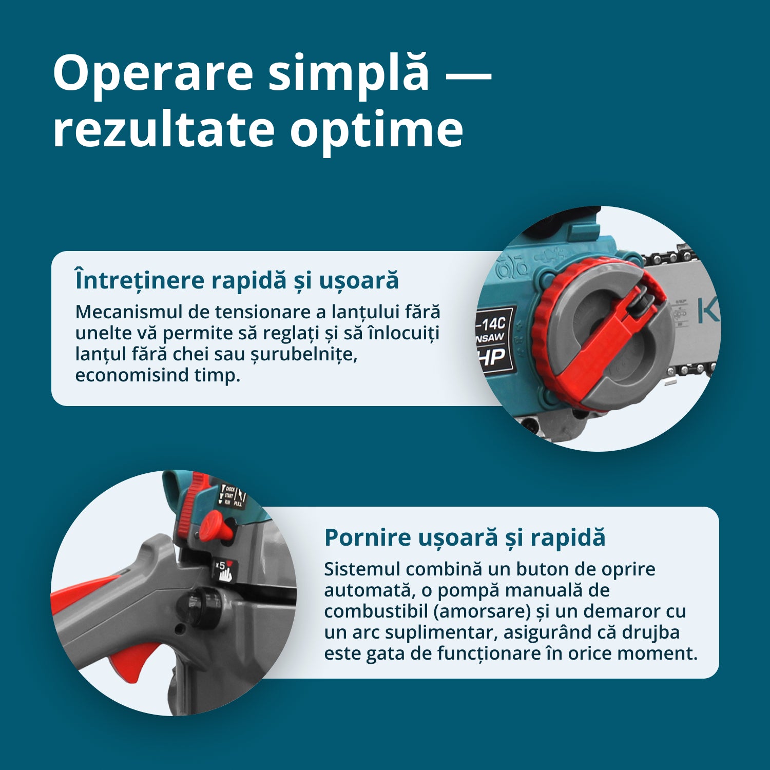 Fierăstrău pe benzină KS CS18G-14C