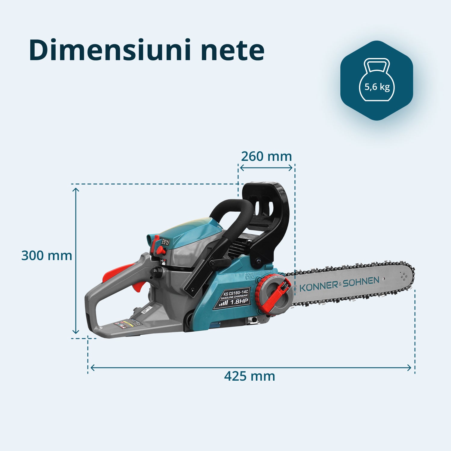 Fierăstrău pe benzină KS CS18G-14C