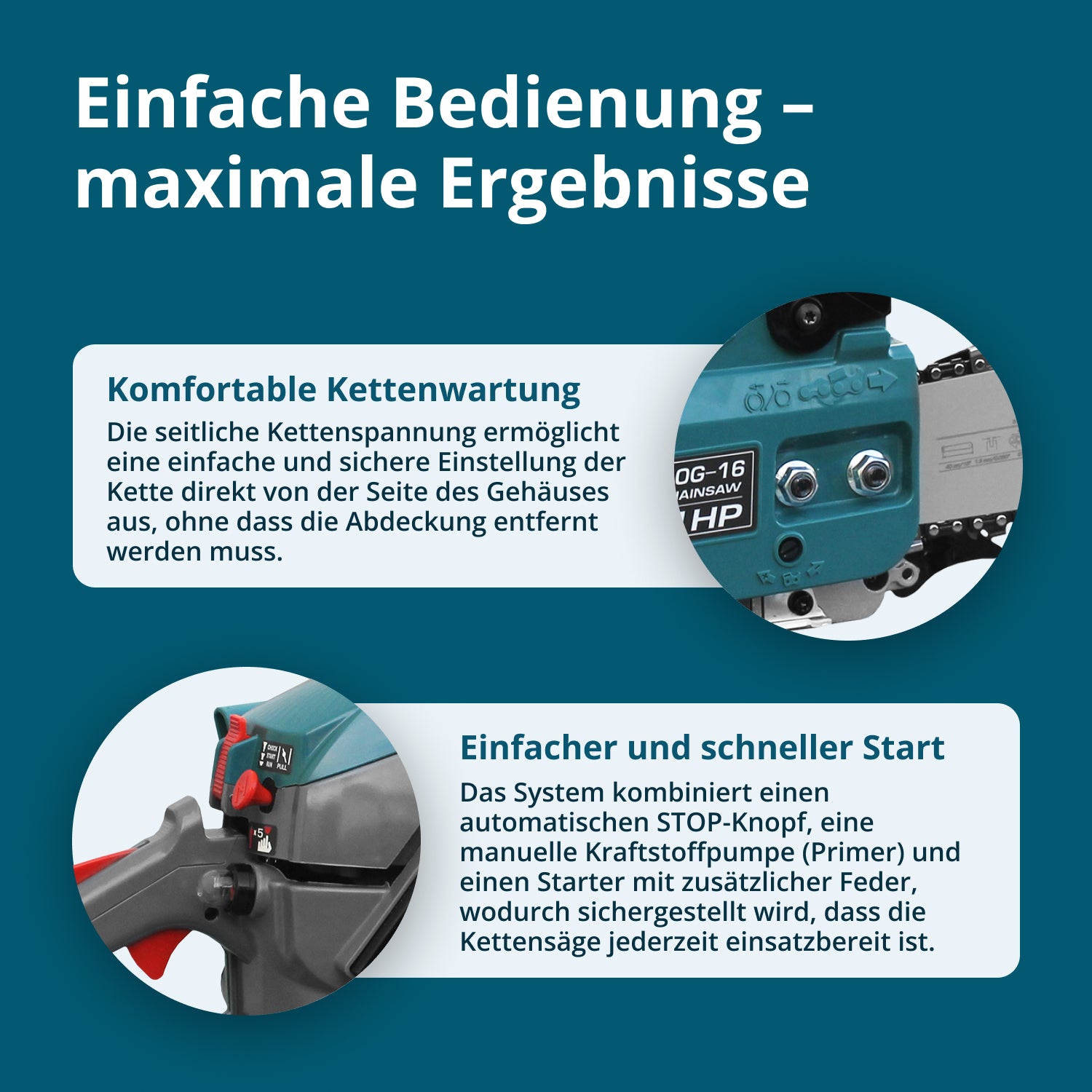 Bensindriven Motorsåg KS CS20G-16