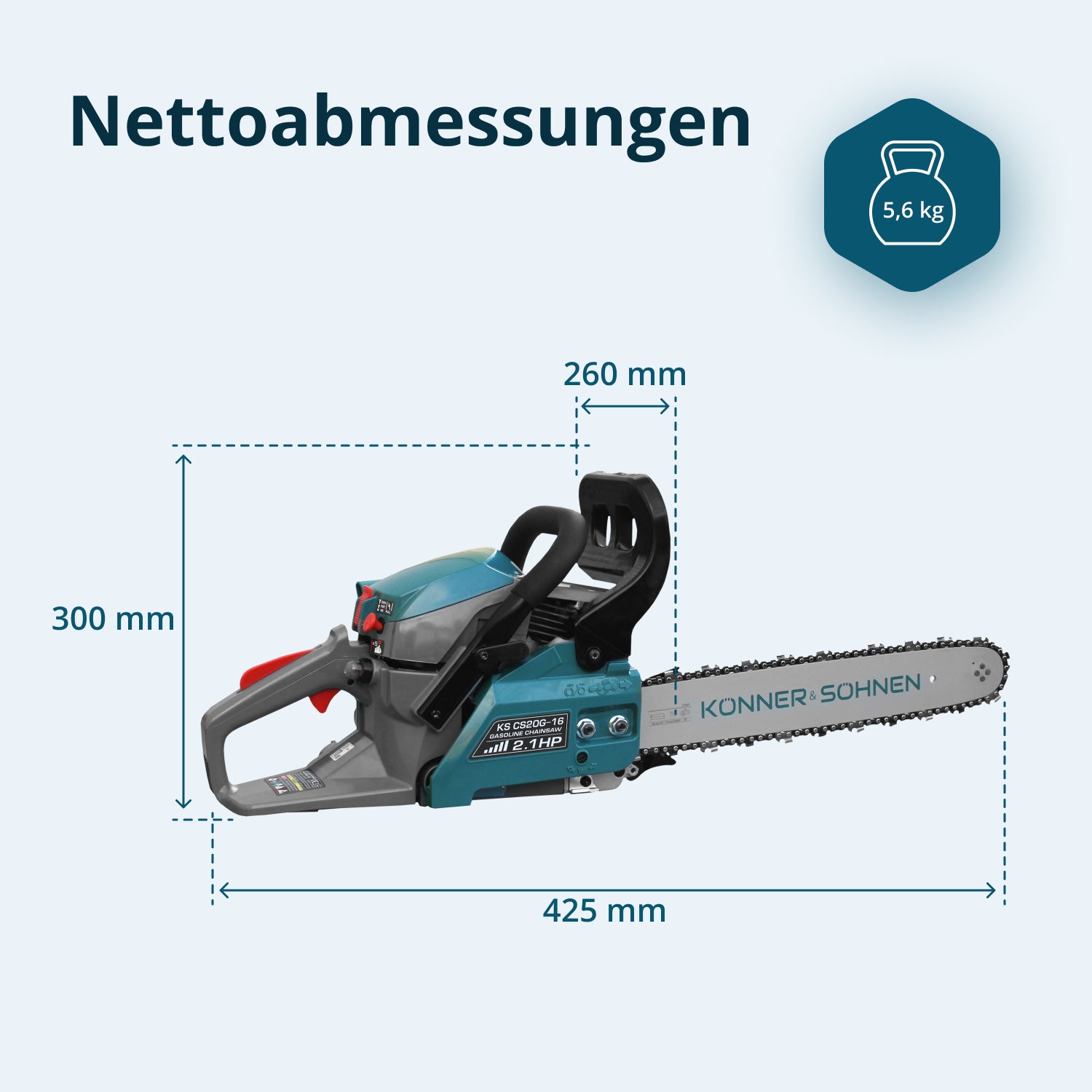 Bensindriven Motorsåg KS CS20G-16