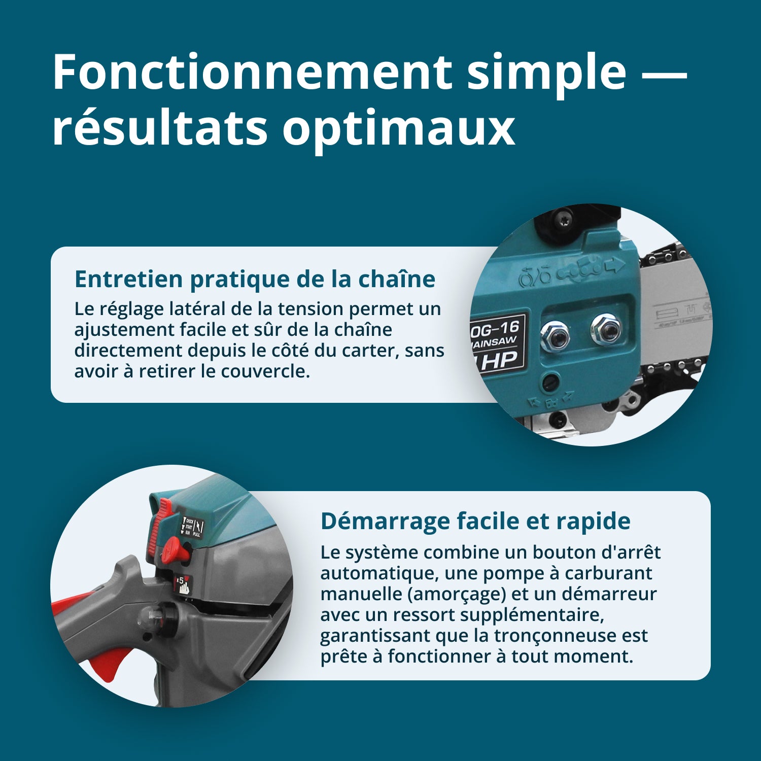Tronçonneuse à essence KS CS20G-16