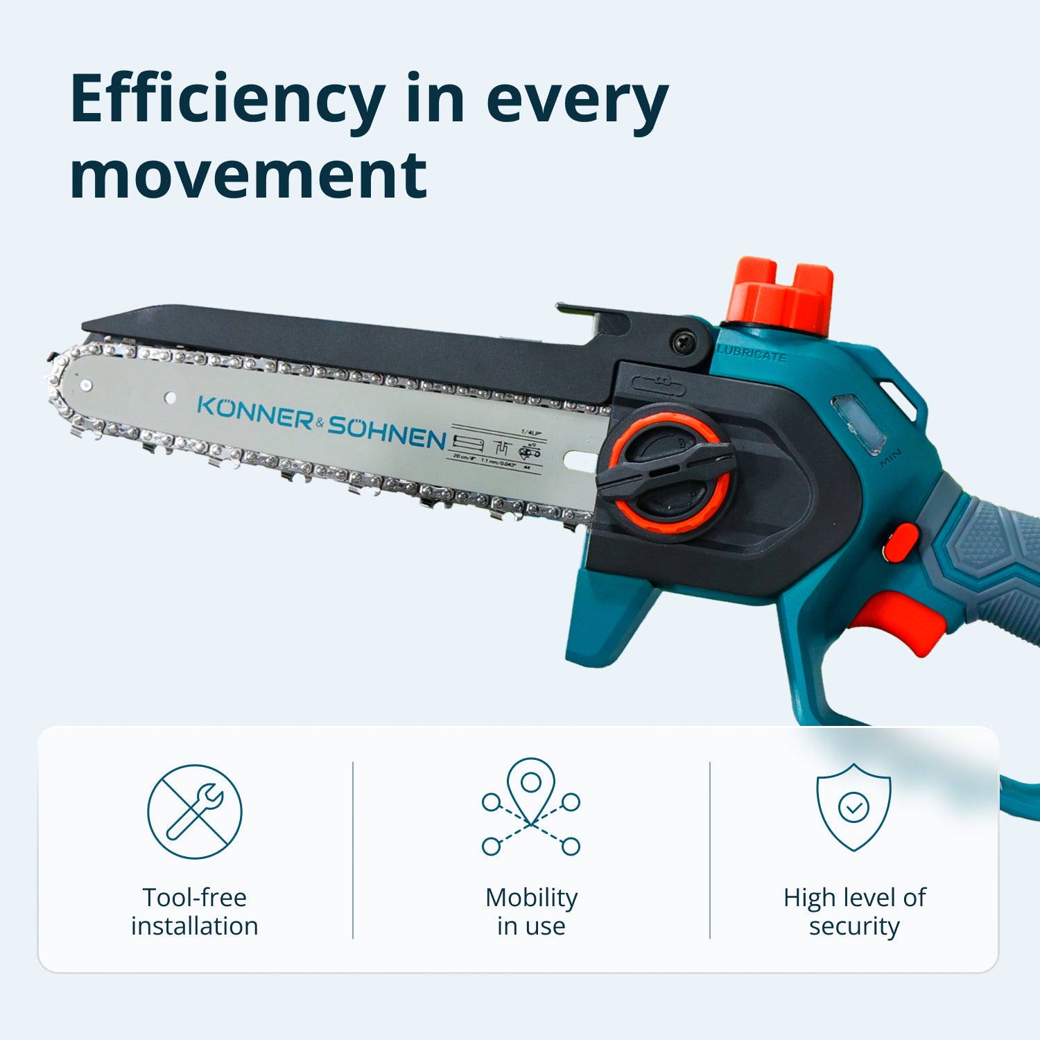 Sladdlös Mini Motorsåg KS MCS20V-8