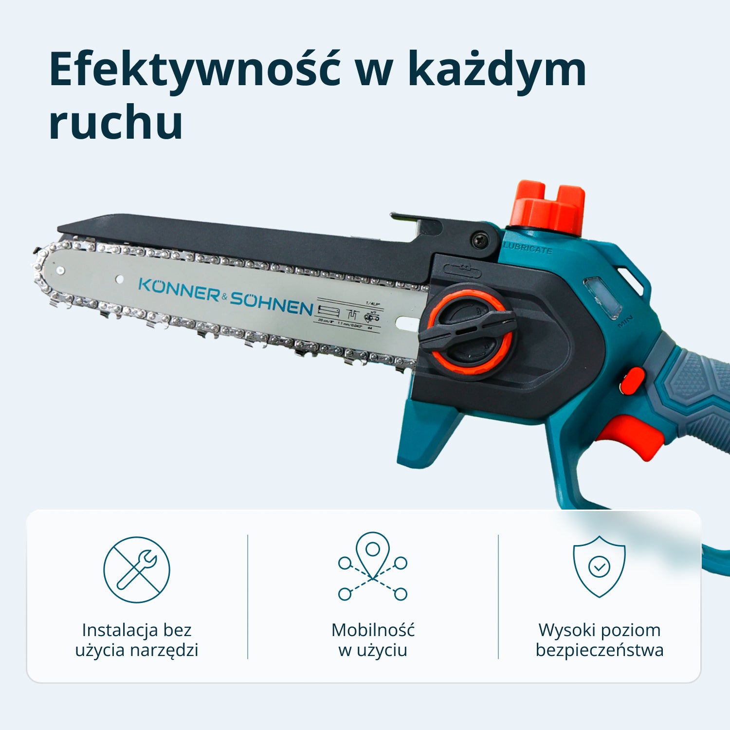 Snoerloze Mini Kettingzaag KS MCS20V-8