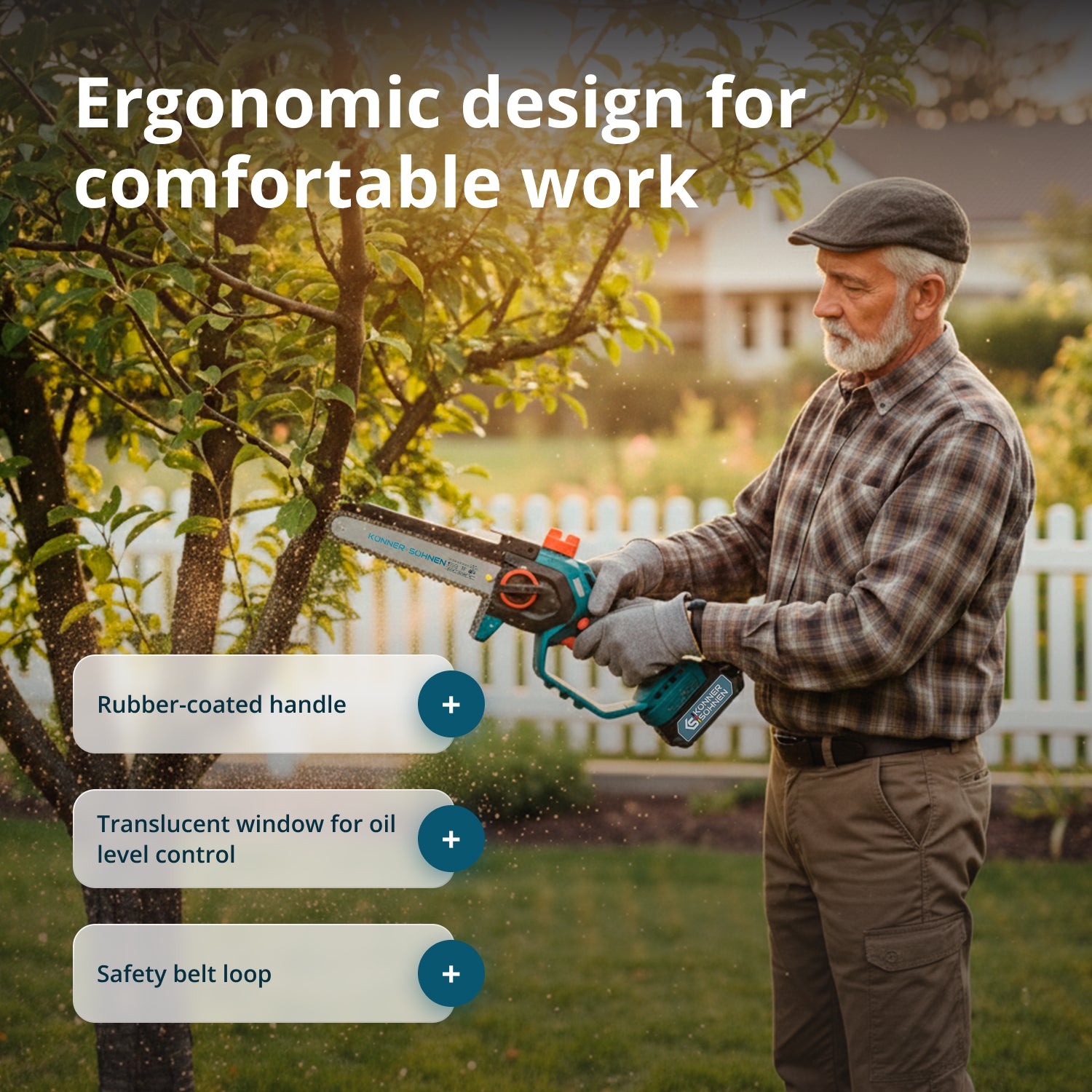 Sladdlös Mini Motorsåg KS MCS20V-8