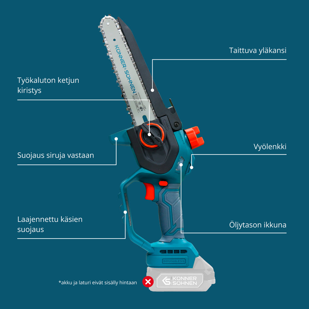 Johdoton Mini Moottorisaha KS MCS20V-8