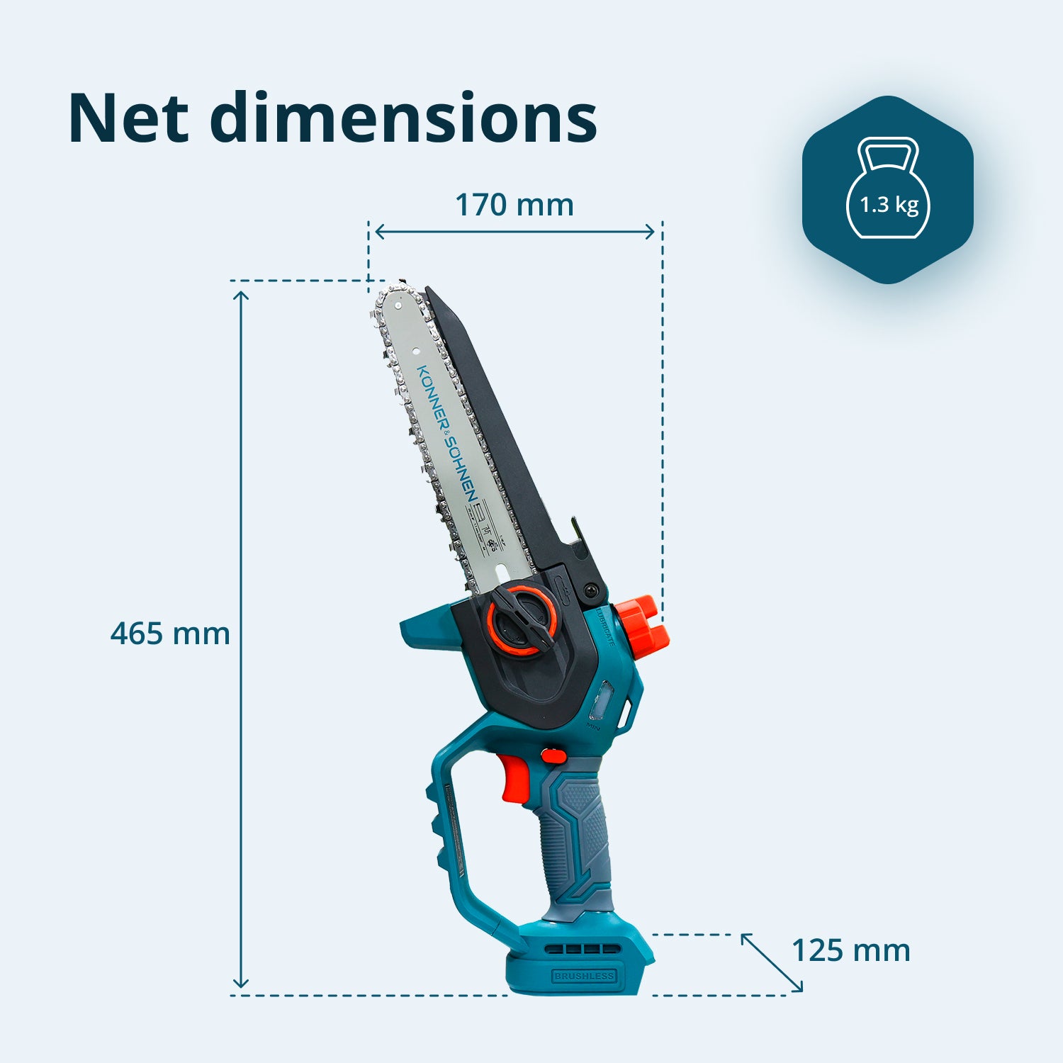 Sladdlös Mini Motorsåg KS MCS20V-8