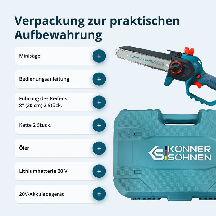 Akku-Mini-Kettensäge KS MCS20V-8 Case - Online kaufen in Deutschland
