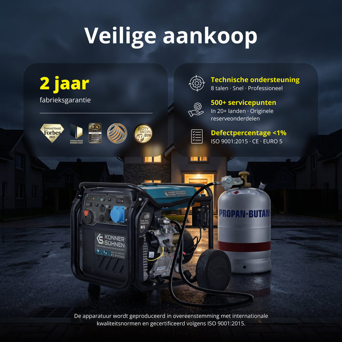 LPG/benzine invertergenerator KS 8100iEG (Refurbished – Licht gebruikt)