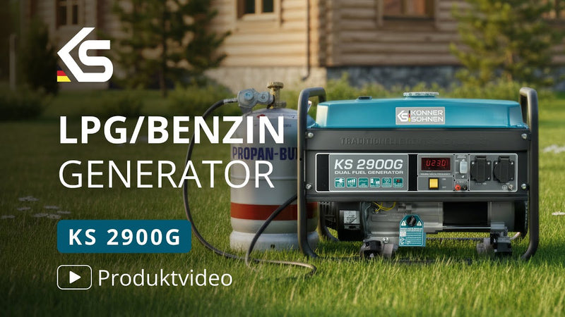 Vorstellung und Start des Dual-Fuel-Generators Könner & Söhnen KS 2900G (2,5 kW)