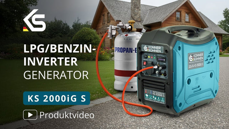 Vorstellung und Start des Inverter-Dual-Fuel-Generators Könner & Söhnen KS 2000iG S (2 kW)