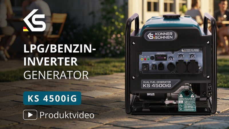 Vorstellung des Generators KS 4500iG: Gas / Benzin, 4,2 kW, sicher für empfindliche Geräte