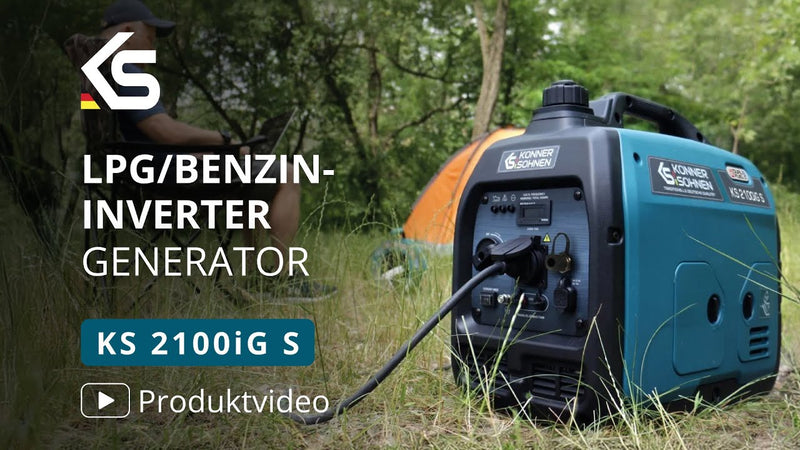 Vorstellung und Start des Inverter-Generators Könner & Söhnen KS 2100iG S (Benzin / Gas, 2 kW)