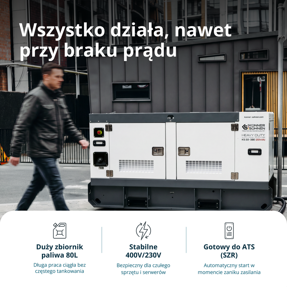 Trójfazowa elektrownia diesla KS 22-3BE 