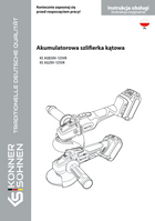 Akumulatorowa szlifierka kątowa KS AGB20V-125VR, KS AG20V-125VR