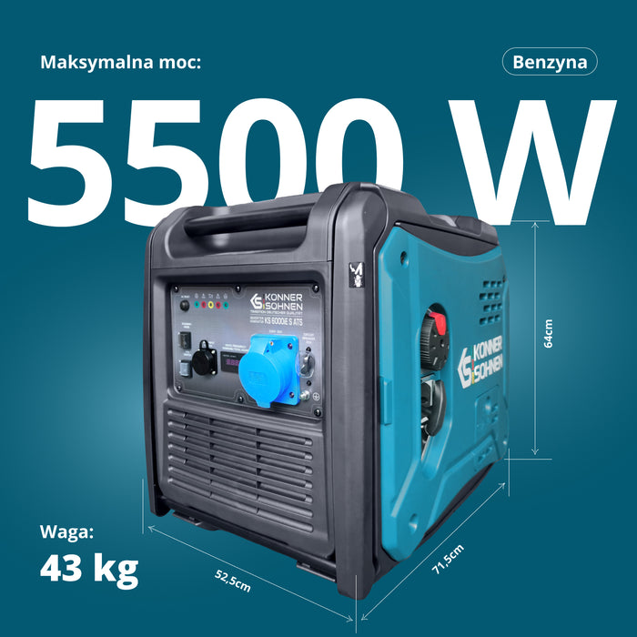 Generator inwerterowy KS 6000iE S ATS