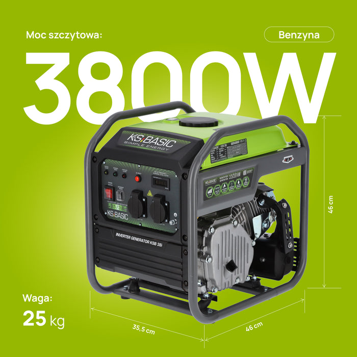 Inwertorowy generator KSB 38i 