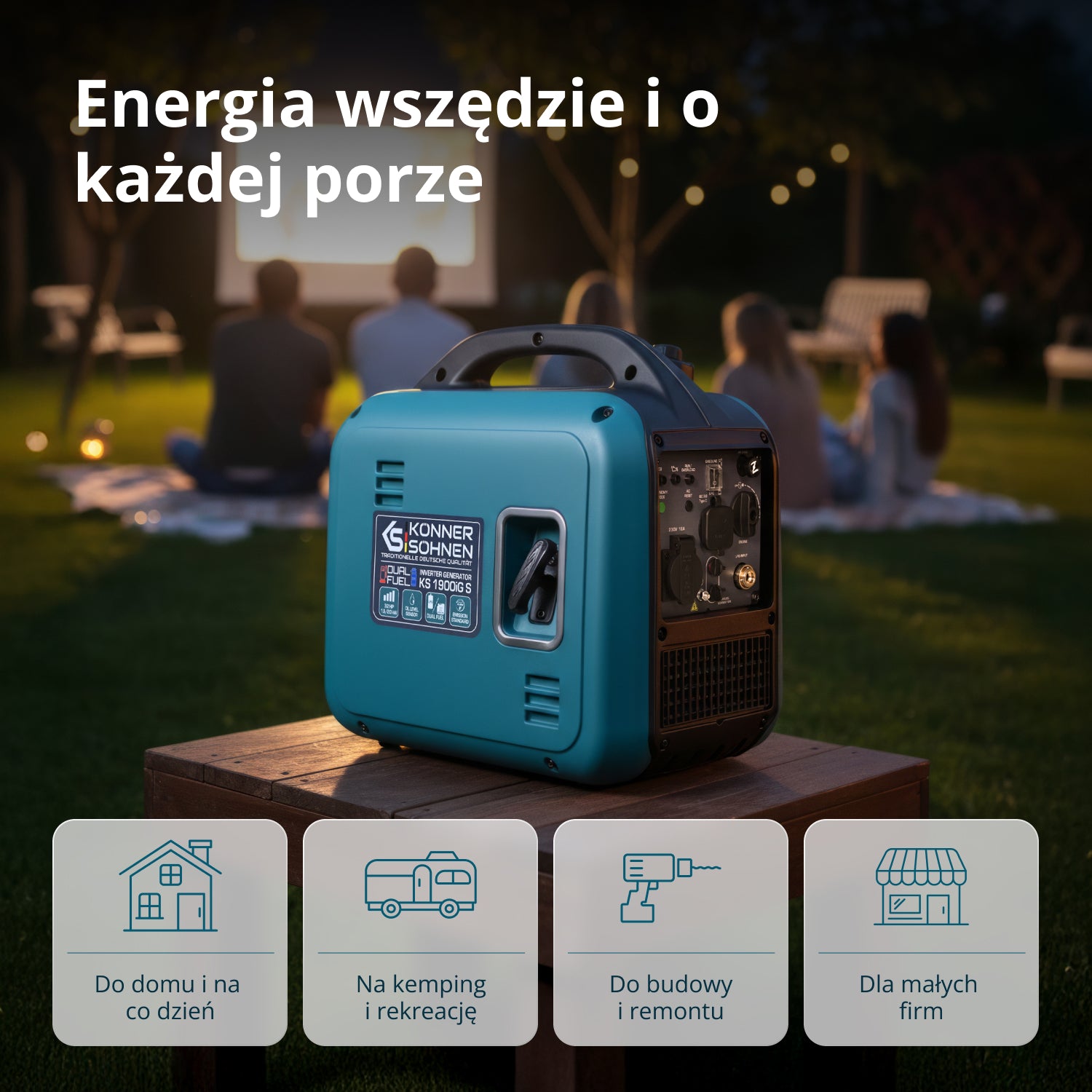 Generator Inwerterowy (gaz/benzyna) KS 1900iG S 