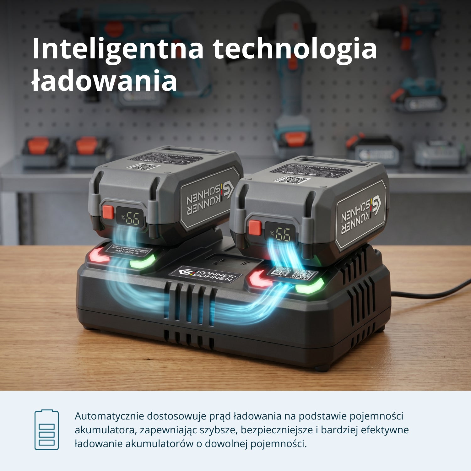 Podwójna ładowarka do akumulatorów 20V KS C35A-2