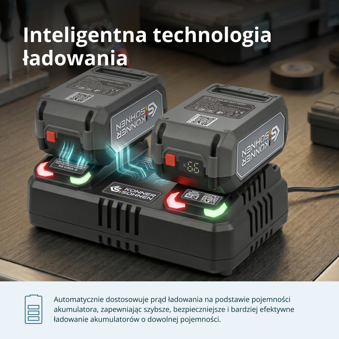 Podwójna ładowarka do akumulatorów 20V KS C45A-2