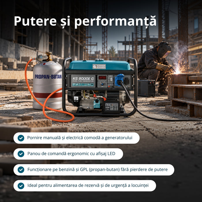 Generator LPG/Benzină „Könner & Söhnen” KS 9000E G