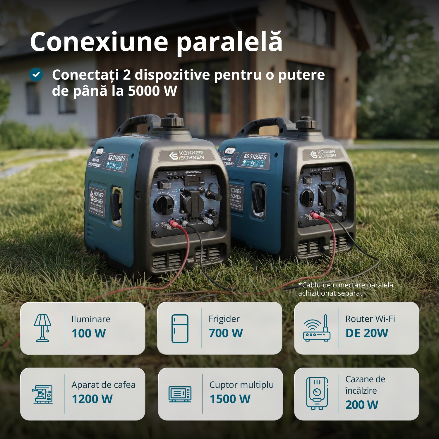 Generator cu inverter pe GPL/benzină KS 3100iG S