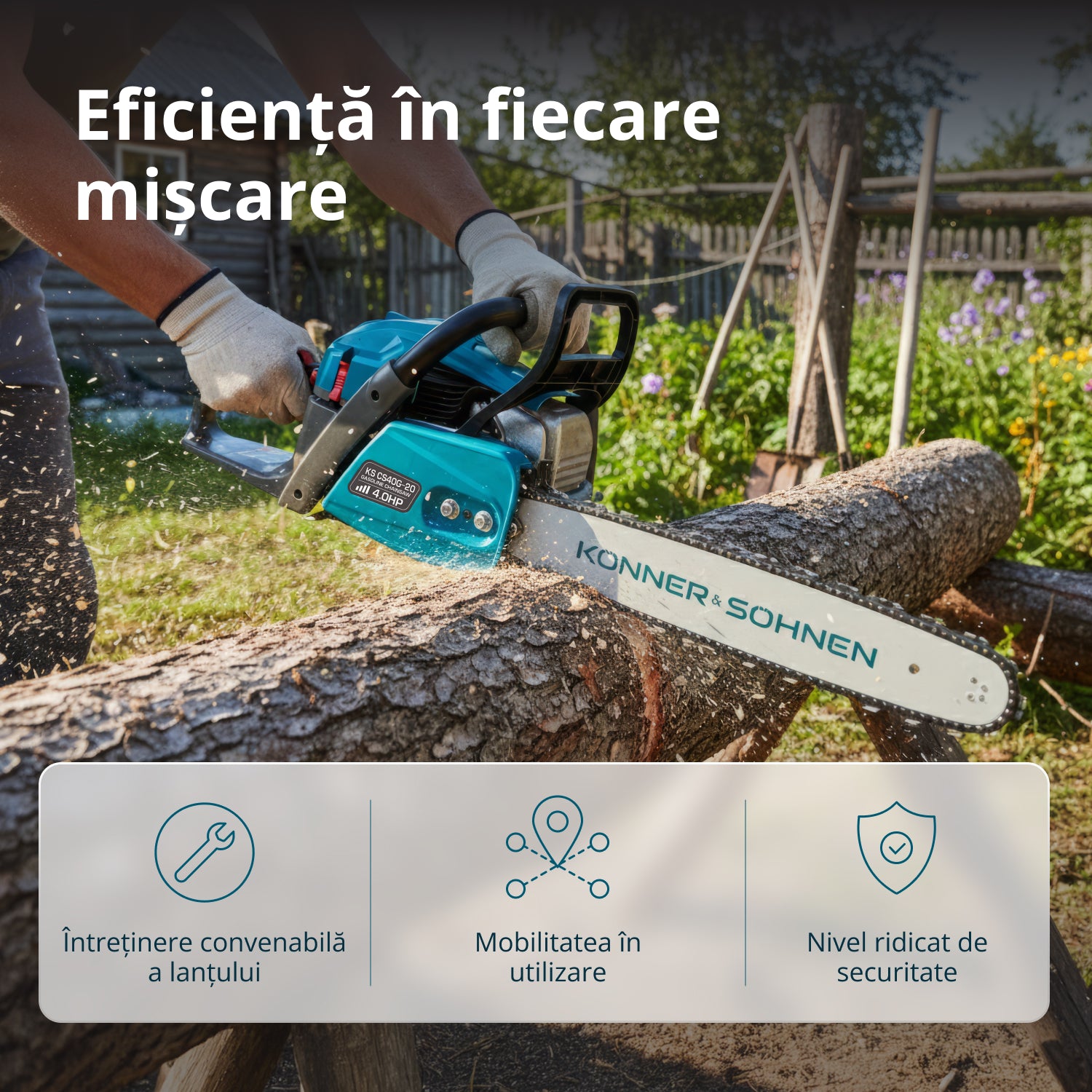 Drujbă pe benzină KS CS40G-20