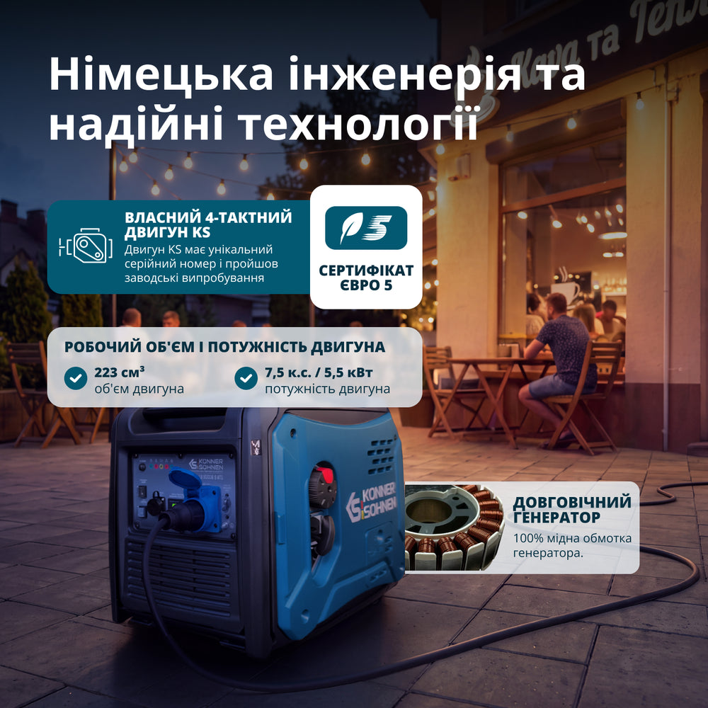 Інверторний генератор KS 6000iE S ATS