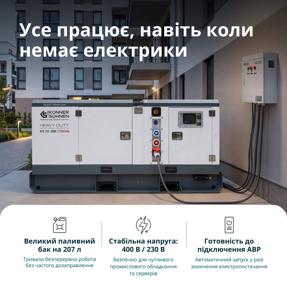 Дизельна трифазна електростанція KS 72-3BE