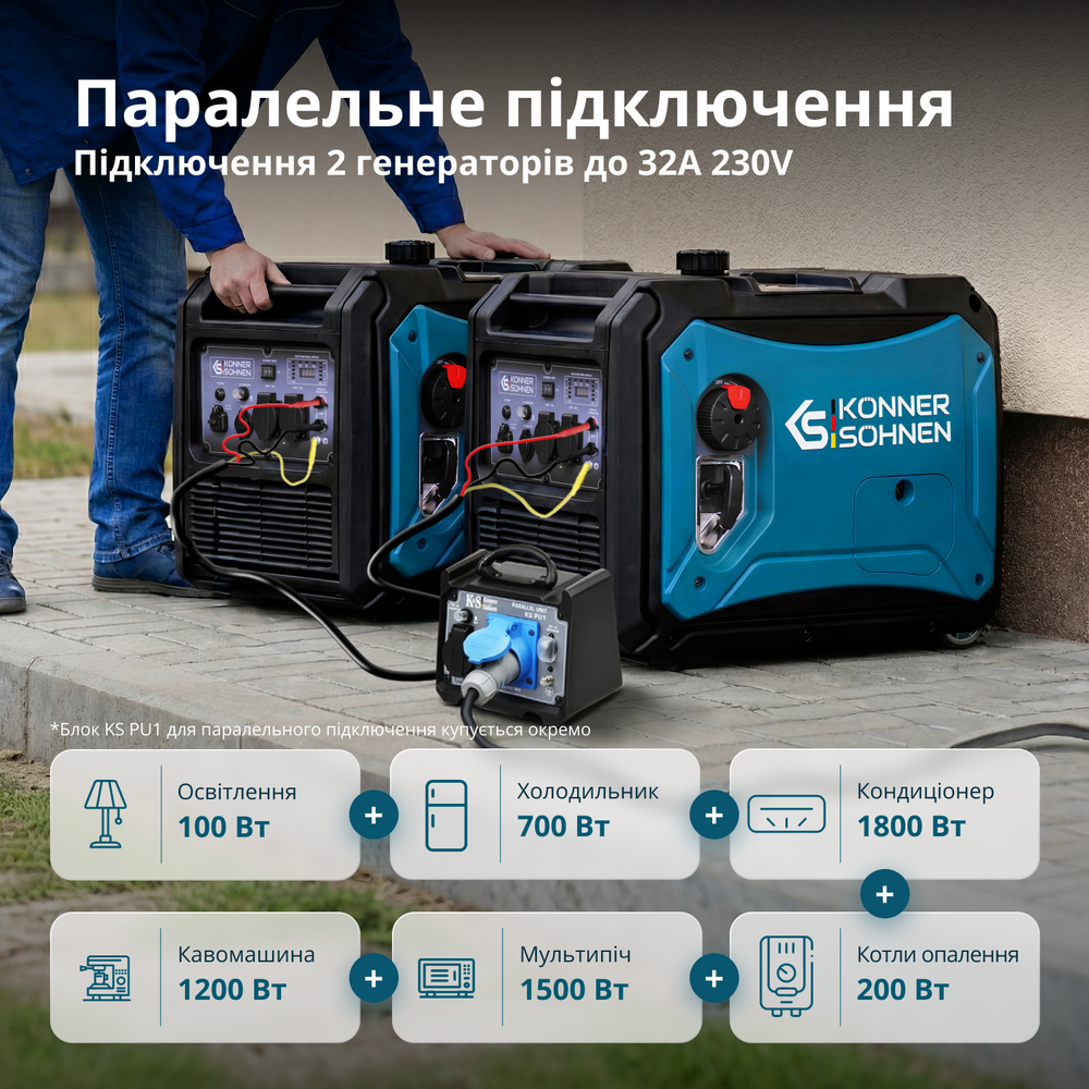 Інверторний генератор на LPG/бензині KS 4000iEG S