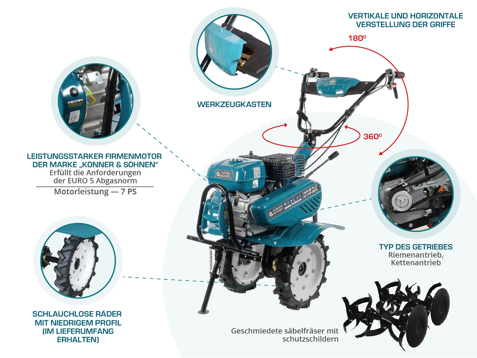 Motoazada de gasolina KS 7HP-950S