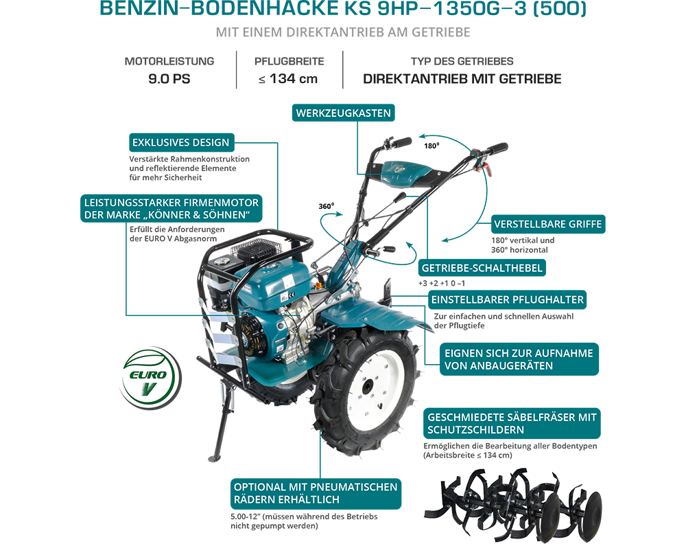 Benzine Bodemfrees KS 9HP-1350G-3 (500)