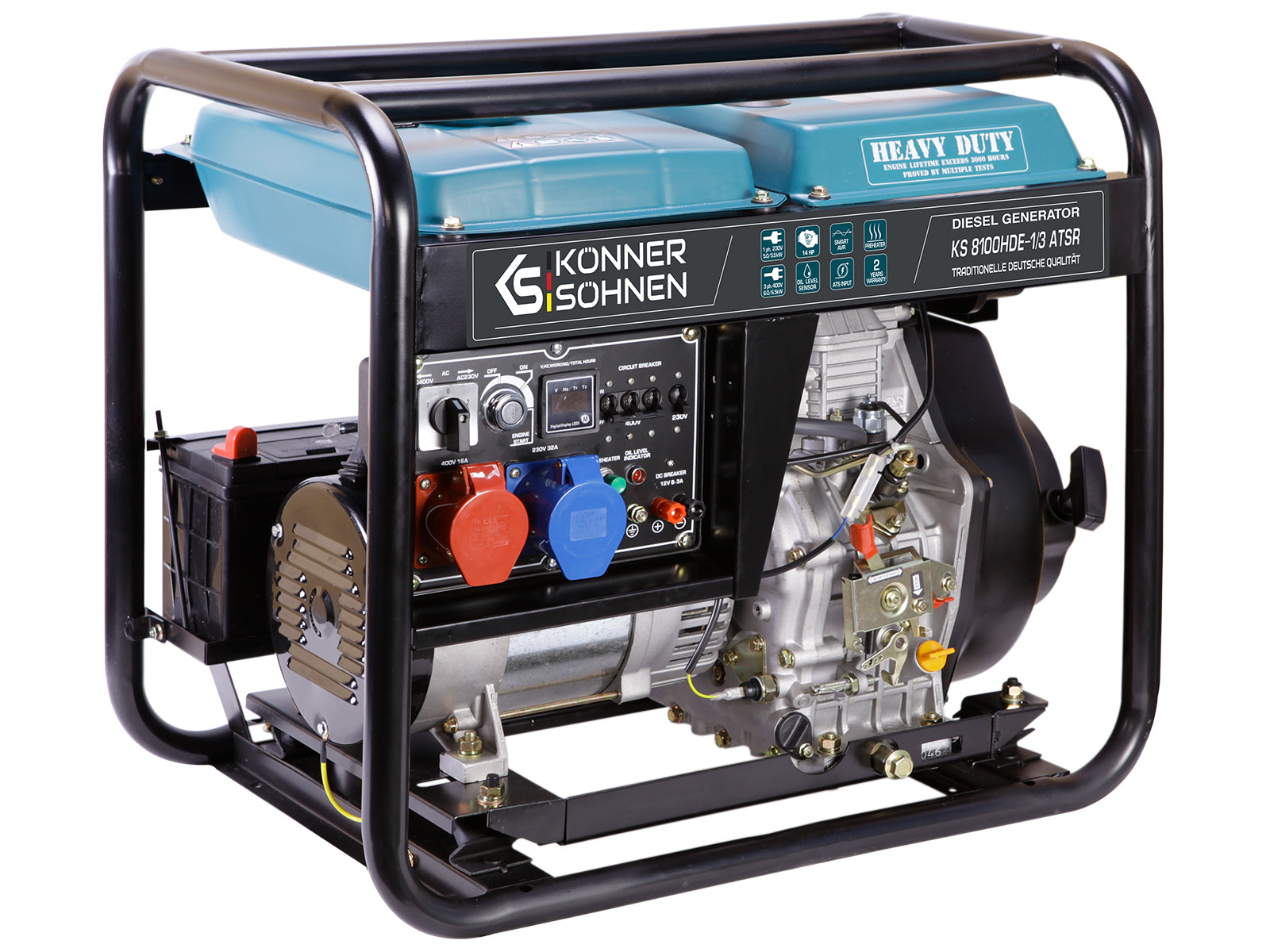 Generatore diesel "Könner & Söhnen" KS 8100HDE-1/3 ATSR (EURO V)